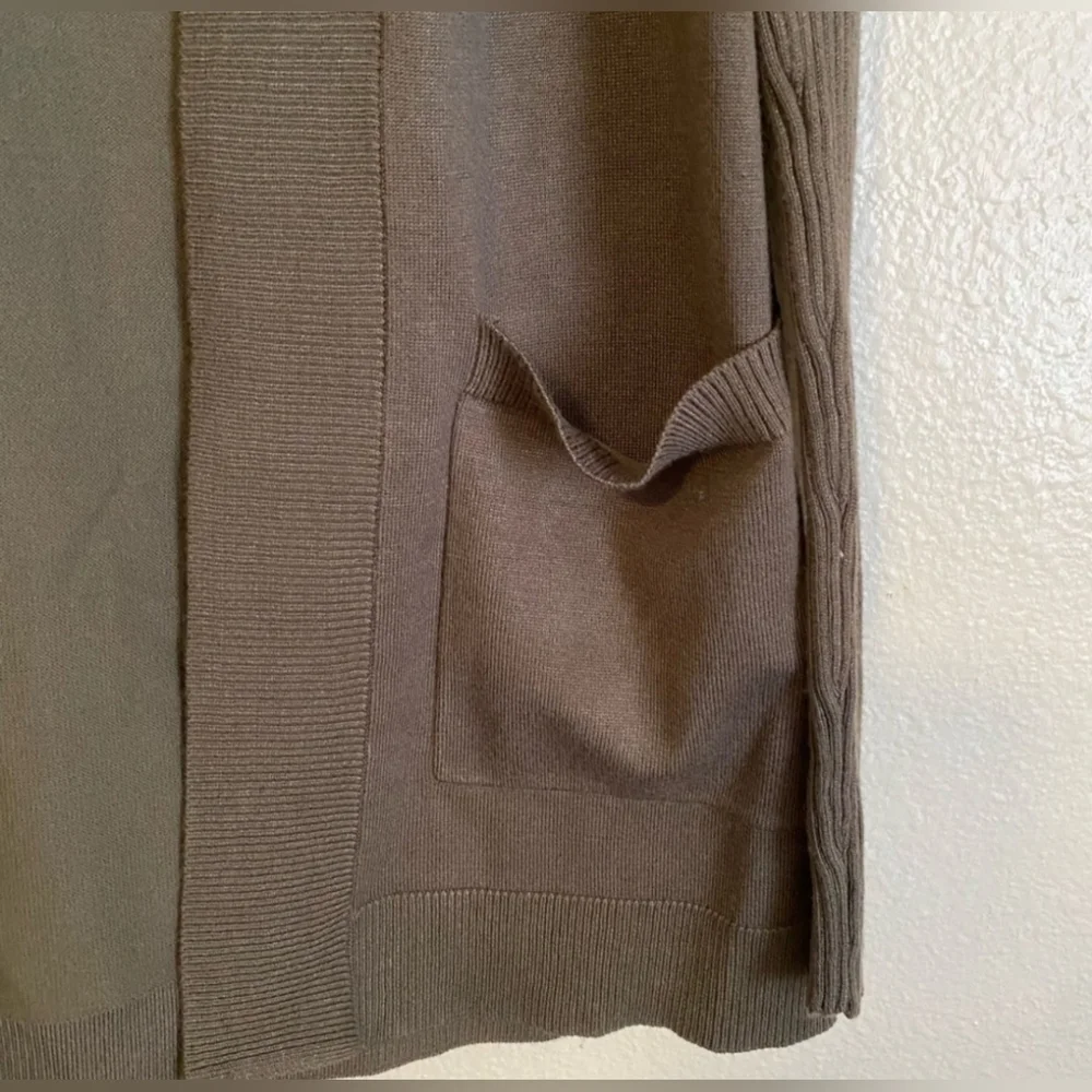 NWOT | Lety & Me | Adelie Hooded Rib Sleeve Cardigan | Medium | Olive Green - Picture 7 of 11